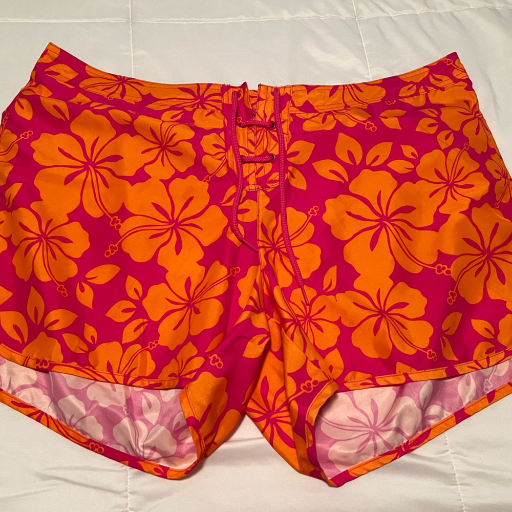 Old Navy Pink and Orange Patterned Shorts